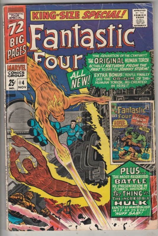 Fantastic Four King-Size Special #4 (Nov-66) VG+ Affordable-Grade Fantastic F...