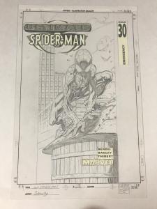 Ultimate Spider-man 30 Original Art cover Mark Bagley Mint With Transparency