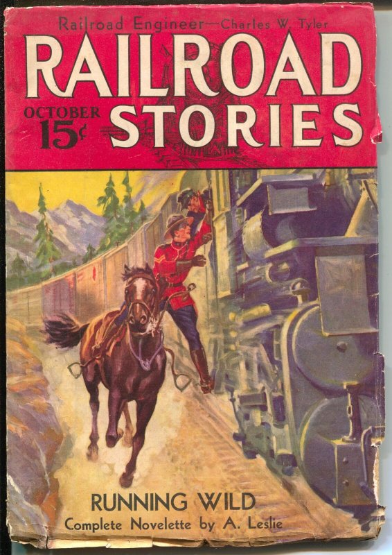 Railroad stories 10/1933-Mountie-RCMP-steam train-G