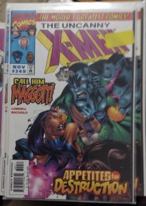 UNCANNY X-MEN #349 1997 MARVEL DISNEY call him maggott