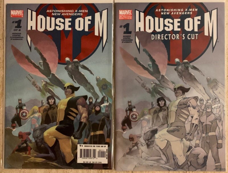 HOUSE OF M 1-8 + DIRECTOR'S CUT OF ISSUE 1 + THE DAY AFTER ONE-SHOT