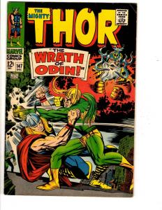 The Mighty Thor # 147 VF Marvel Comic Book Odin Loki Avengers Hulk Sif TW65