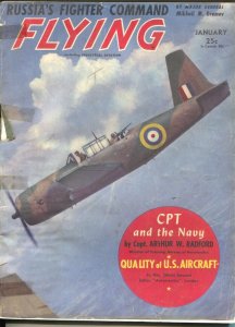 Flying 1/1943-Ziff-Davis-WWII era-aircraft pix & info-British fighter cover-G/VG