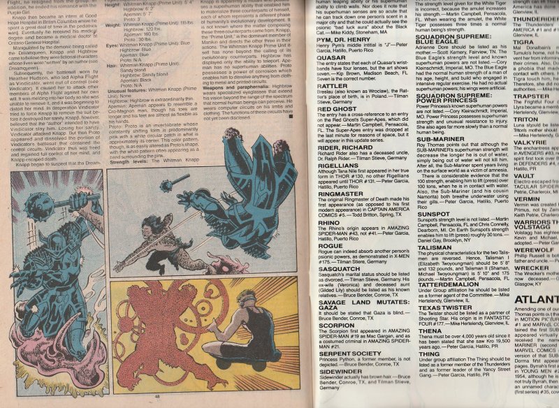 Official Hand book to The Marvel Universe Update ’89 # 4