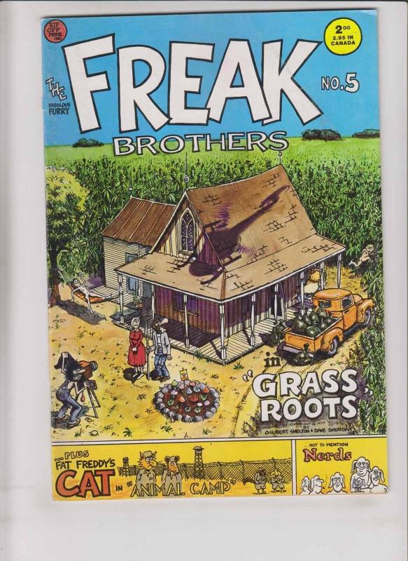 Freak Brothers #5 FN unknown printing not in guide - gilbert shelton underground