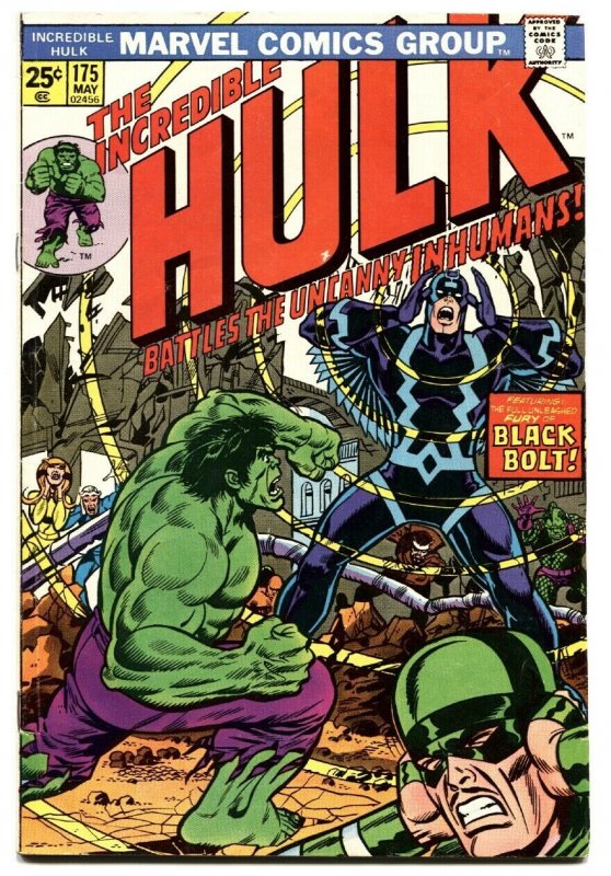 INCREDIBLE HULK #175-Black Bolt cover-Marvel 1974