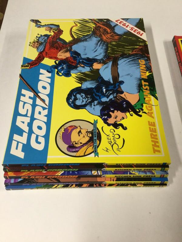 Flash Gordon 1 2 3 4 5 6 Kitchen Sink Sc Softcover 2-6 Hc Hardcover 1 Near Mint 