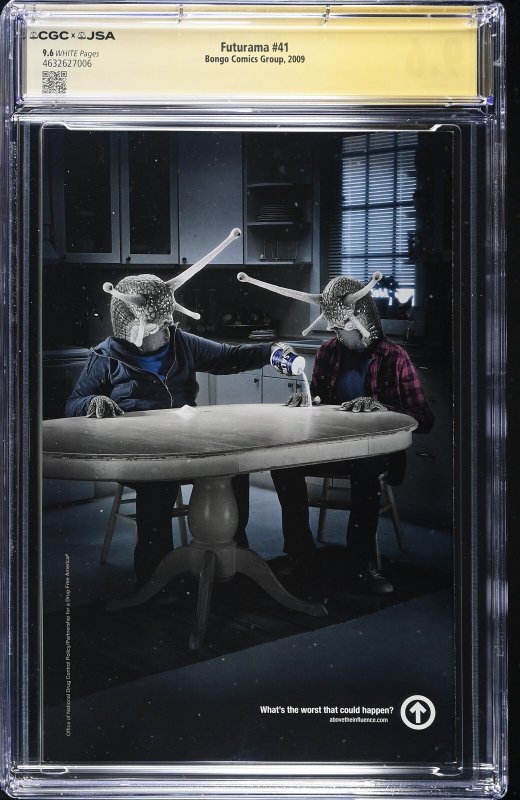 Futurama #41 signed/sketch by Tone Rodriguez (2009) Graded CGC 9.6