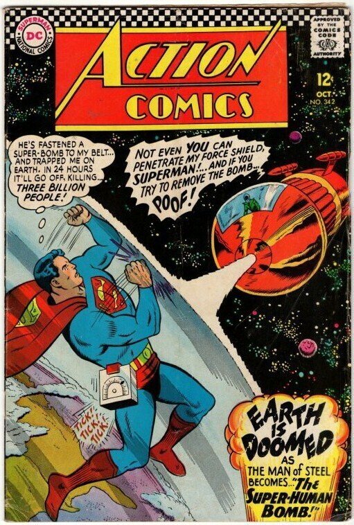 Action Comics #342THE SUPER-HUMAN BOMB! CLASSIC SILVER AGE DC