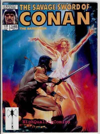 SAVAGE SWORD of CONAN #140, VF, Kull ,Conqueror, Joe Jusko 