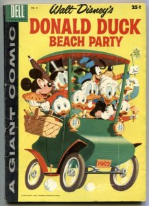 Donald Duck Beach Party #5 1958- Dell Giant- Disney VG