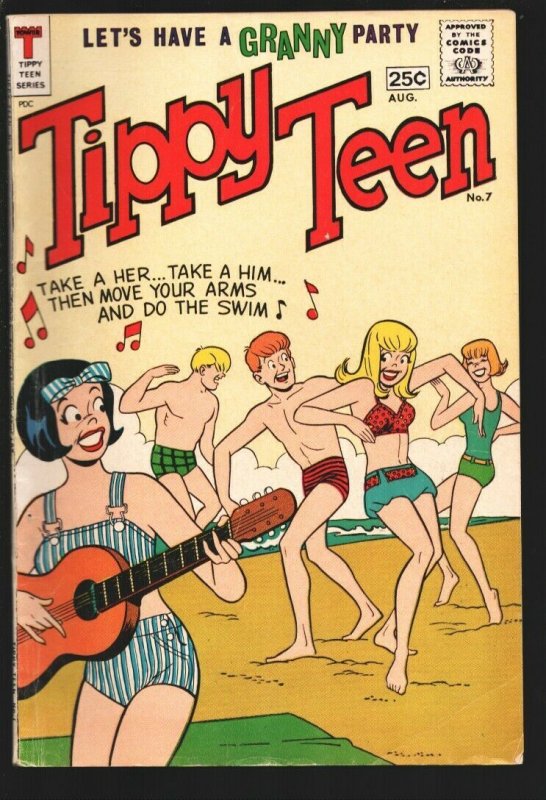 Tippy Teen #2 1966-Guitar & swimsuit cover-Fashions-1960's teen humor-VG/FN