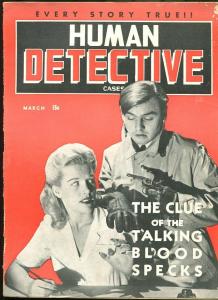 HUMAN DETECTIVE CASES MAR 1943-MAGAZINE-TRUE CRIME-PULP FR/G