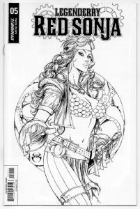 Legenderry Red Sonja #5 RI 1:10 B&W Variant (Dynamite, 2018) NM
