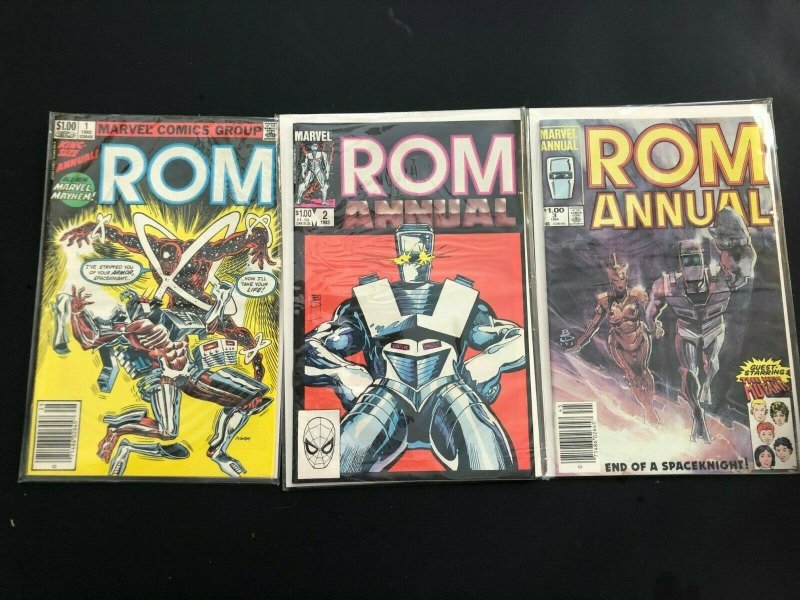 ROM SPACEKNIGHT ANNUALS 1-3  MARVEL 1983 - 1986 / NM / NEWSSTANDS