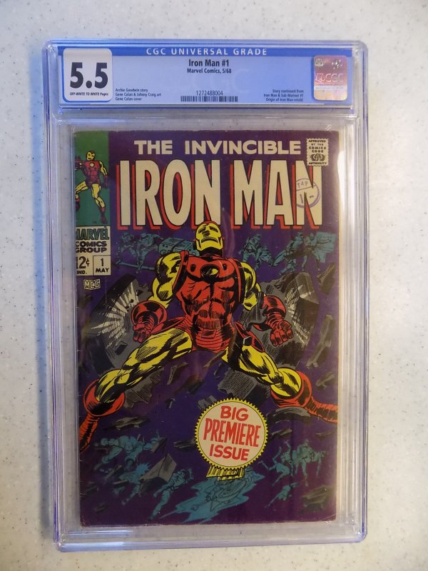 IRON MAN # 1 MARVEL ORIGIN RETOLD CGC 5.5 COLAN COVER