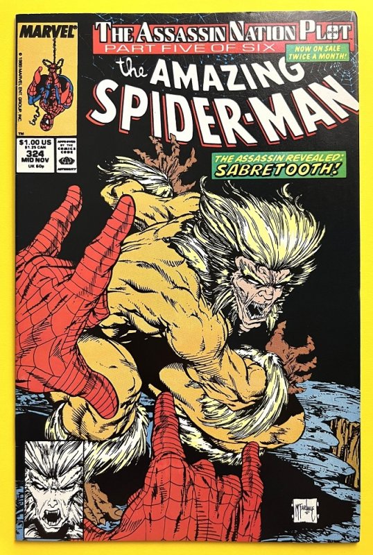 Amazing Spider-Man 324 SABRETOOTH MCFARLANE (1989)