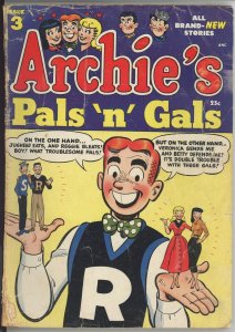 Archie's Pals and Gals #3 (1955) - 1.8 GD- *Giant Size Golden Age*