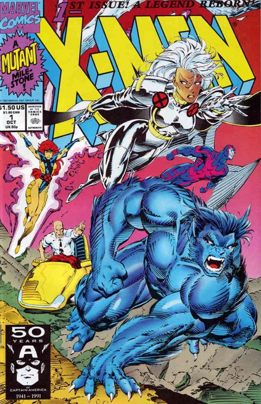 X-Men (2nd Series) #1A VF ; Marvel | Jim Lee