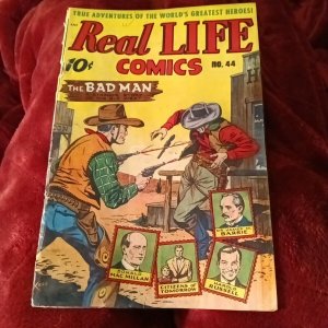Real Life comics #44 1948-Nedor-Alex Schomburg-Tom Horn-James Barrie golden age