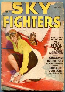 PULP:  Sky Fighters Pulp Spring 1949- Dragon in the Sky- Ice Curtain G