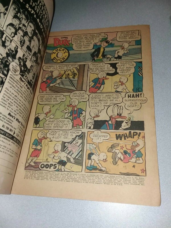 Super Duck Comics #72 Archie mlj 1957 early silver age cartoon funny animal