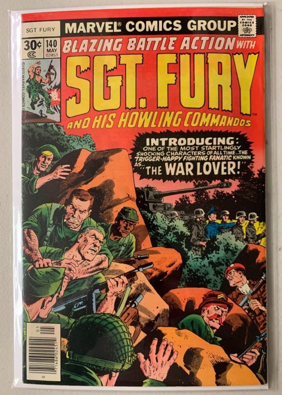 Sgt. Fury Howling Commandos #140 Marvel Reprint War Lover (6.0 FN) (1977)
