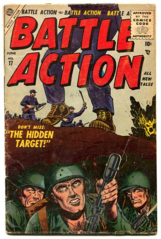 Battle Action Comics #17 1955- hidden Target G/VG 