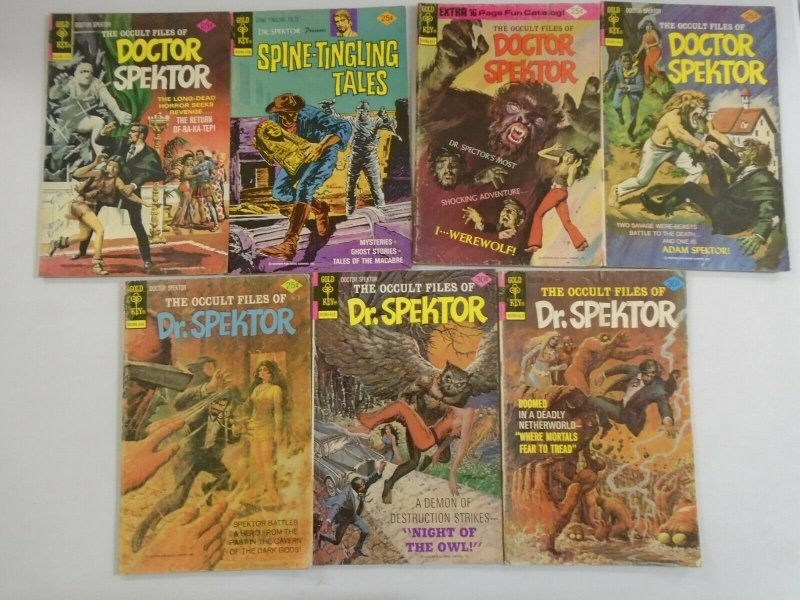 Doctor Spektor lot 7 different issues 4.0 VG (Gold Key)