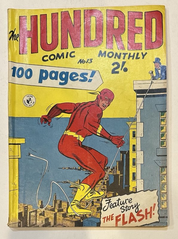 (1958) Rare Australian THE HUNDRED COMIC MONTHLY #13! Early FLASH story