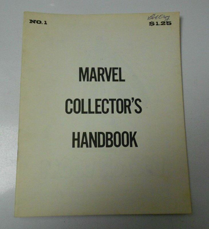 1973 MARVEL COLLECTOR'S HANDBOOK #1 VF- Kirby Fantastic Four Checklist RARE