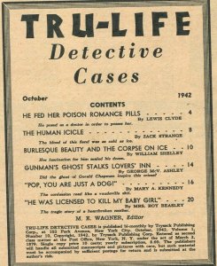 Tru-Life Detective Cases10/1942-Tayshack-terrified babe cover-crime-mystery-VF 