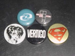 SAN DIEGO COMIC CON DC PIN PACK-VERTIGO-SUPERMAN-BUTTON