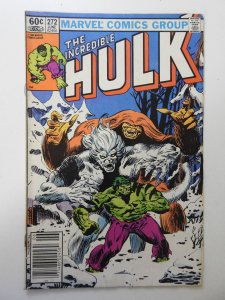 The Incredible Hulk #272 (1982) VG- Cond moisture stain, rust on bottom staple