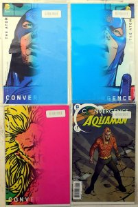 Convergence Lot 4 #Atom 1 B, 2 B, Aquaman 1, 1 B 2015 DC 9.4 Var Comics