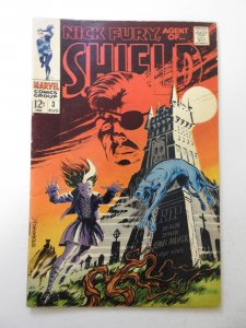 Nick Fury, Agent of SHIELD #3 (1968) VG/FN Cond! moisture stain, 1/2 in tear bc