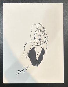 ORIGINAL MARK BAGLEY SPIDER GWEN/GWEN STACY COMIC ART SKETCH