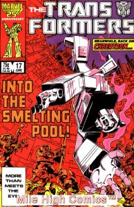 TRANSFORMERS   (1984 Series)  (MARVEL) #17 Very Good Comics Book 