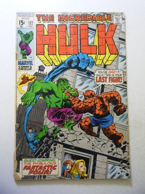 The Incredible Hulk #122 (1969) GD/VG Condition 1 spine split