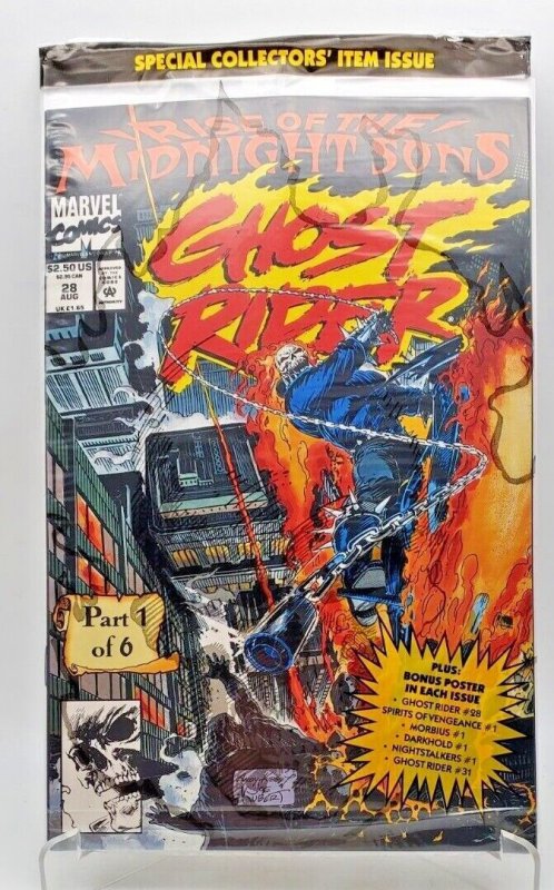 Ghost Rider #28 poster, *KEY* (1992)Special Collectors Issue, Factory Sealed NM+