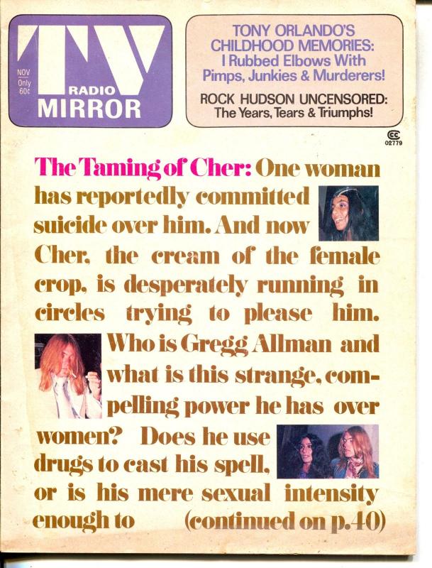 TV Radio Mirror-Cher-Gregg Allman-Elvis-Nov-1975