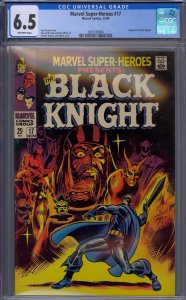 MARVEL SUPER-HEROES #17 CGC 6.5 ORIGIN BLACK KNIGHT ROMITA ADKINS