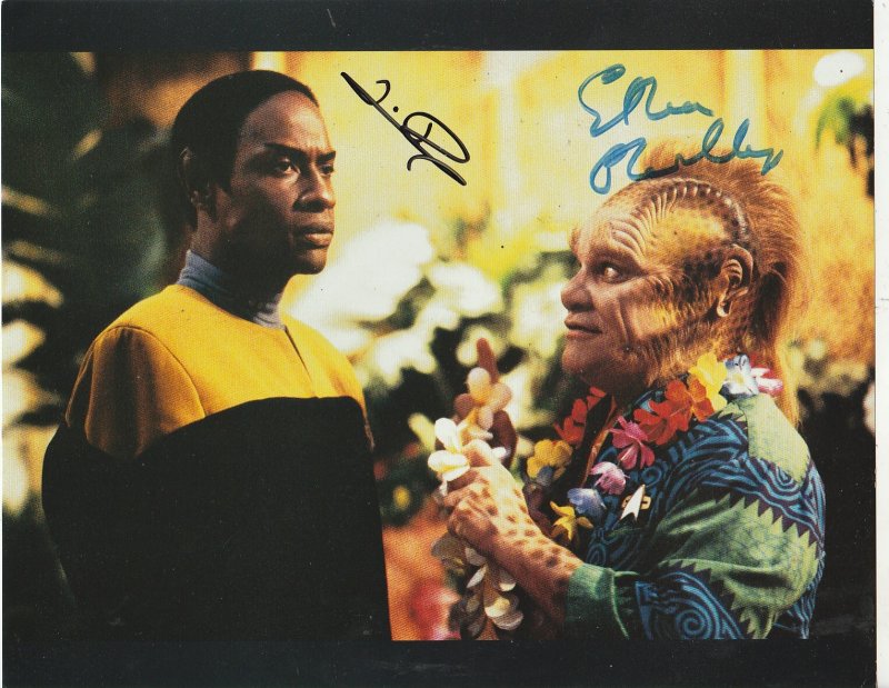 Autographed Tim Russ/Ethan Phillips Star Trek Voyager photo