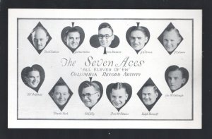 Seven Aces Radio Program Promo Photo Card & Letter 1939-In original mailing e...