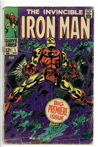 IRONMAN 1 (1968) 1.5 FA/GD UNRESTORED!! AND COMPLETE!