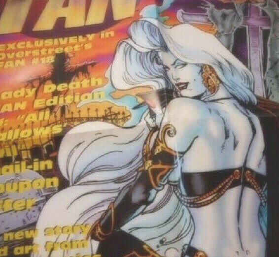 Lady Death Promo Poster - Steven Hughes -Chaos -  Overstreet Fan 18 - FOLDED