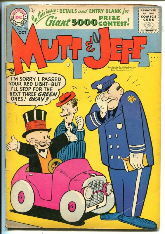 Mutt & Jeff #90 1956-DC-Bud Fisher-police officer cover-VG+