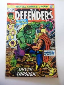 The Defenders #10 (1973) Hulk vs. Thor! FN Condition