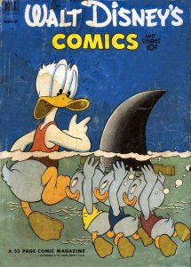 Walt Disney's Comics and Stories #143 FN ; Dell | August 1952 shark fin cover