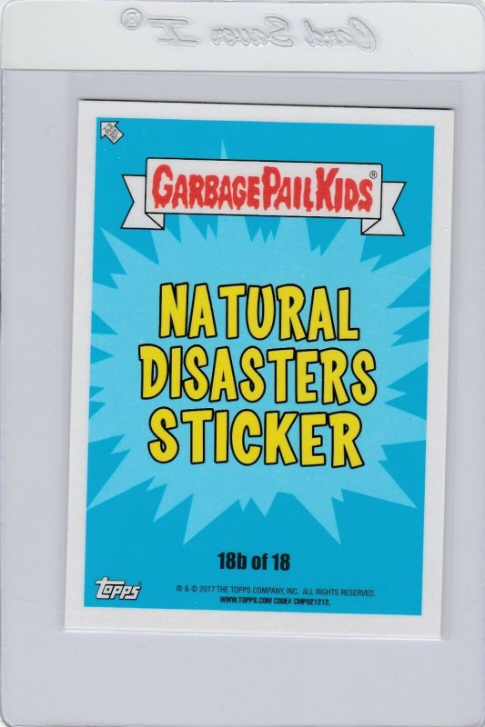 Garbage Pail Kids Hole Noel 18b GPK 2017 Adam Geddon trading card sticker